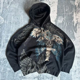 SHOPMOCHO Gothic New Fashion Oversized Letter Printed Zipper Hoodie Sweater Men Y2K Harajuku Rock Casual Couple Sweatshirt Streetwear