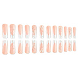 Shopmocho Pipe Nail French Stereo Bear Bow Pearl Manicure Fake Nails