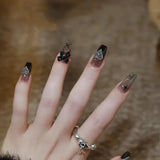 Shopmocho 24PCS/1BOX Hot girls Wear Wholesale Bow Hot Girls Nail Art Fake Nails