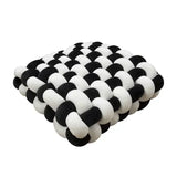 SHOPMOCHO Square Knot Stuffed Cushion Nordic Aesthetic Pillow Decorative Plush Pillow Office Sleeping Floor Windowsill Back Cushion Decor