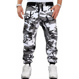 Shopmocho Pantalon de survêtement de course pour hommes, Camouflage, élastique, Cargo, cordon de serrage, multi-poches, bas décontracté, survêtement, nouvelle collection 2025