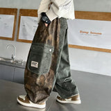 Shopmocho Spring and Autumn New Boys Camouflage Casual Pants 2025 Children's Loose Big Pocket Versatile Handsome Pants