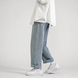 SHOPMOCHO Men's Jeans Pants Straight Trousers for Men Jean Spring Denim Mens Man Male Trendyol Streetwear Korean Fashion Men Boys  Sale
