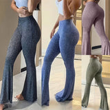 SHOPMOCHO-Slim High Waist Capris Sexy Bell Bottom Flare Tights Solid Hot Y2k Women Clothes E Girl Aesthetic Fashion Streetwear Woman Pants