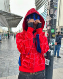 SHOPMOCHO Y2k Retro Gothic America Spider Foaming 3d Print Hoodies Fashion Oversized Loose Full Zipper Hoodie Men Jacket Street Sweatshirt