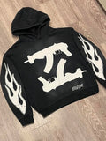 SHOPMOCHO Trendy Baggy Hooded Cardigan Mens Y2K Pattern Print Loose Zip-up Hoodie Sweatshirt Men Spring Hip Hop Long Sleeve Hoodies Unisex