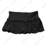 Shopmocho American Retro Harajuku Casual Y2K Crop Top High Street Off-shoulder Solid Color Slim Clothes Fashion Hotties Women's Streetwear