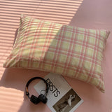 SHOPMOCHO 100 Cotton Pillowcase 2 PCS Colorful Stripe Pillow Case Bedding Black Pillow Cover Envelope Pillow Case Cover Nordic Sling