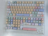 SHOPMOCHO Pink Cat Dye Sublimation PBT Keycaps 136 Keys MOA Profile Keyboard Keycaps for Cherry Gateron MX Switches Mechanical Keyboards