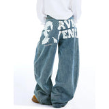 SHOPMOCHO YIBASHU Women Blue Gothic Y2k Jeans Japanese 2000s Style Hip Hop Baggy Jean Pants Vintage Harajuku Denim Trousers Clothes Spring