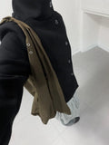 SHOPMOCHO 2026 Women's Minimalist Retro Stand up Collar Thick Coat, Asymmetrical Button Decoration, Slim Fit Long Sleeved Top, Winter