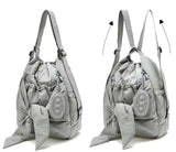 SHOPMOCHO Women Bag Nylon High-Capacity Fashion Casual Backpack Bow Drawstring Shoulder Bag Handbag All-match