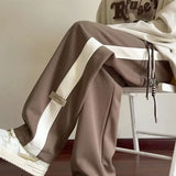 SHOPMOCHO Thickened Fleece Autumn Winter Men's Casual Sports Harlan Pants Loose Fit Straight Leg Sweatpants for plus Size People