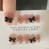 SHOPMOCHO 10Pcs Wearable Cat Eyes Series Short Square Press On Nails Kawaii Cartoon Cat Rabbit Rhinestone Gradients Full Cover False Nails