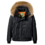 SHOPMOCHO Winter Cotton Thick Pilot Jackets for Men Casual Hooded Loose Coats Baseball Jacket Men's Jackets
