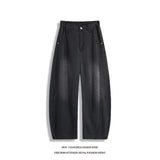 SHOPMOCHO Man Pants Mens Jeans Summer New High Street Fashion Casual Thin Ice Silk Curved Blade Trousers For Men