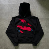 SHOPMOCHO American Retro Spider Patchwork Print Hoodies Fashion Oversized Loose Full Zipper Hoodie Men Jacket Gothic Street Y2k Sweatshirt
