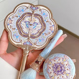 SHOPMOCHO Flower Knows Butterfly Cloud Shoulder Holding Mirror Holding National Style Classical Princess Mirror