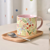Shopmocho Pink creative hand-painted ceramic coffee cup