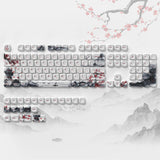 SHOPMOCHO Pink Cat Dye Sublimation PBT Keycaps 136 Keys MOA Profile Keyboard Keycaps for Cherry Gateron MX Switches Mechanical Keyboards