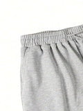 SHOPMOCHO Men's Loose Street Style 7/8 Length Shorts Summer Casual Sports Elastic Waistband Pleated Hem Strong Draped Look