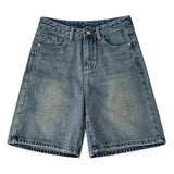 SHOPMOCHO Spring Summer Women Casual Denim Shorts Fashion Female Wide Leg Short Jeans Knee Lenght Denim Pant Women High Waist Shorts Girls