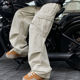 Shopmocho Spring Big Pocket Men's Cargo Pants Japanese Y2k Harajuku Loose Straight Wide Leg Trousers Baggy Pants Man Hip Hop Sweatpants