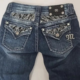SHOPMOCHO Vintage Blue Baggy Jeans High Waist Slim Flared Trousers Gothic Womens Jeans Y2K Harajuku Hip Hop Pocket Embroidery Denim Pants