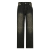 Shopmocho Low Waist Jeans for Women Goth Y2k Style Baggy Jeans Punk New Jeans Wide Leg Denim Pants Kpop Casual Loose Streetwear