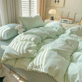 SHOPMOCHO Classic Duvet Cover Set with Pillowcases Flat Sheet Nordic Style No Comforter 2025 New Bedding Kit Double Twin Size Bed Linens