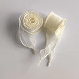 Shopmocho 4cm Wide Festoon Fishtail Organza Shoelaces Wave Chiffen Yarn Bow Laces Beauty White Casual Sneaker DE Training Shoes Laces