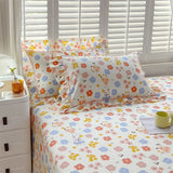 SHOPMOCHO A pair of cotton printed pillowcases with ruffled edges, garden body pillowcases, bed pillowcases