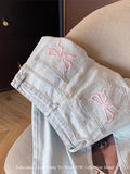 SHOPMOCHO Womens Casual Loose Fit Jeans Relaxed Trousers High Waist Wide Leg Light Wash Embroidered Plus Size Comfort Jeans Women's jeans