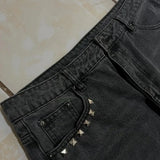 SHOPMOCHO Washed Black Baggy Men Monster Tooth Embroidery Jeans Pocket Wide Leg Denim Pants Y2k Streetwear Hip Hop Loose Trousers Unisex