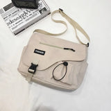 Shopmocho Japanese Simple Messenger Bag Student Nylon Waterproof Canvas Handbag Shoulder Crossbody Bags for Women Men Satchels Bolsas