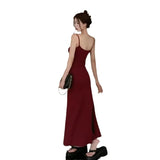 Shopmocho 2025 Summer Elastic Tank Dress Women's Sleeveless Off-The-Shoulder Waist-Fitted Slimming Long Dress Off-Shoulder Base Layer