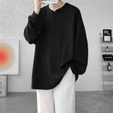 SHOPMOCHO High Quality Texture Long Sleeve T shirt For Men Spring Autumn Casual Mens T-shirts Male Tops Classic Clothes Men's T-Shirts