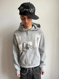 SHOPMOCHO Y2k American Retro Patchwork Hoodie Fabric Sweatshirt Men Women Fashion Art Simple Streetwear Unisex Oversized Clothing