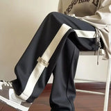 SHOPMOCHO Thickened Fleece Autumn Winter Men's Casual Sports Harlan Pants Loose Fit Straight Leg Sweatpants for plus Size People