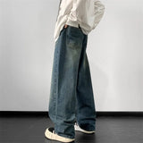 SHOPMOCHO Jeans men Wide Leg Jeans Male Loose Straight Denim Pants 2025 Autumn Harajuku Vintage Blue Jean Trouser Streetwear Clothes