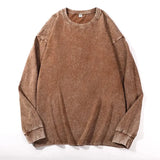 SHOPMOCHO Plus Size Washed Pure Cotton Long Sleeve T-Shirt European Style Oversized round Neck Big Size for Men And Women Casual Loose ...