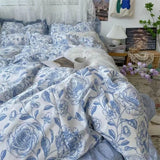Shopmocho INS Nordic Pink Letter Bedding Set Four Pieces Quilt Cover Girls Women Autumn Winter Single Twin Full Queen Size Duvet Cover Set