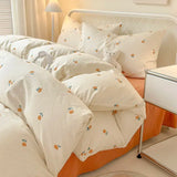SHOPMOCHO Queen Bedding Set Reactive Printed Bed Sheet Sets Washed Polyester Soft Duvet Cover Bed Sheet Pillowcase Cartoon Bedding Bed Set