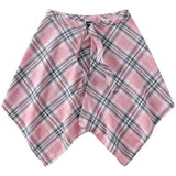 Shopmocho Fashion Tassel Hip Hop Irregular Men and Women Fake Shirt Hem Spring Autumn False Shirt Skirt Half-body Plaid Skirts Womens Saia