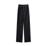 Shopmocho Y2K American Vintage Mottled Totem Print Baggy Jeans Women's High Waist Wide Leg Jeans Women's Harajuku Trendy Hip-hop Jeans