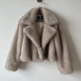 SHOPMOCHO2025 Luxury Brand Autumn Winter Fur Coat Women Short Lazy Wind Fox Fur Jacket Cropped Fluffy Casaco De Pele Feminino