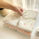 Shopmocho Korean Flowers Bedding Set 2025 New Kids Twin Full Queen Size Soft Bed Flat Sheet Duvet Cover Set Pillowcases Simple Bed Linen