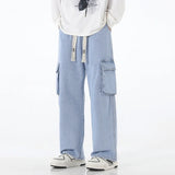 SHOPMOCHO 2026 New Men Baggy Cargo Jeans Fashion Streetwear Vintage Wide Leg Pants American Streetwear Y2K Big Pocket Youth Overalls