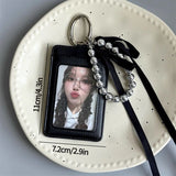 SHOPMOCHO Ins Cat Photo Card Holder Kpop Photo Card Display Pendant Student ID Card Protective Cover Kpop Supplies