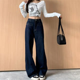 Shopmocho Women Straight Leg Jeans For Summer Loose Fit High Waisted Thin Comfortable Stretchy Cotton Jeans Denim Pants Plus Size Pants